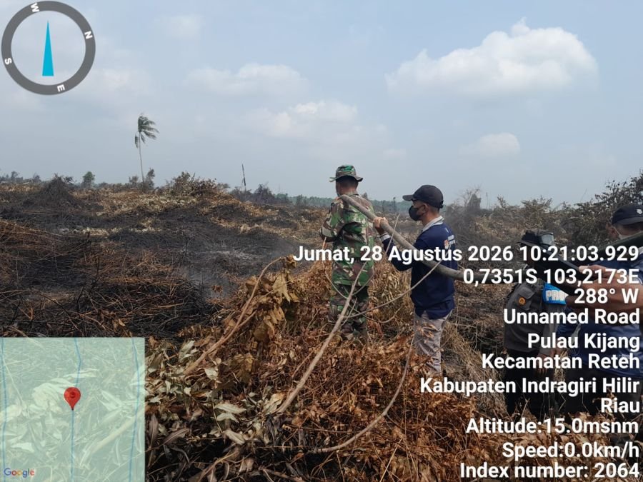 Sinergi Babinsa dan Masyarakat, Karhutla di Parit 1 Pulau Kijang Berhasil Dipadamkan Total