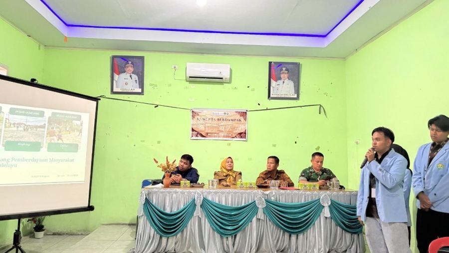 Sinergi Babinsa Koramil 08/TDN Hadiri Lokakarya Kukerta Mahasiswa UNRI di Desa Ngaso