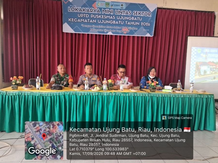 Sinergi Lintas Sektor, Babinsa Koramil 08/TDN Hadiri Lokakarya Mini Puskesmas Ujungbatu Tahun 2026
