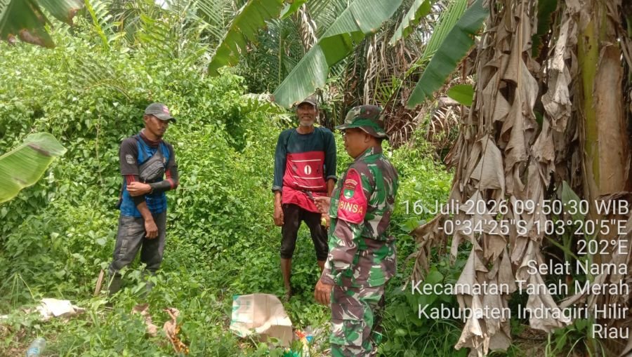 Sinergi TNI dan Masyarakat, Patroli Tapal Batas di Kec. Tanah Merah Berjalan Aman