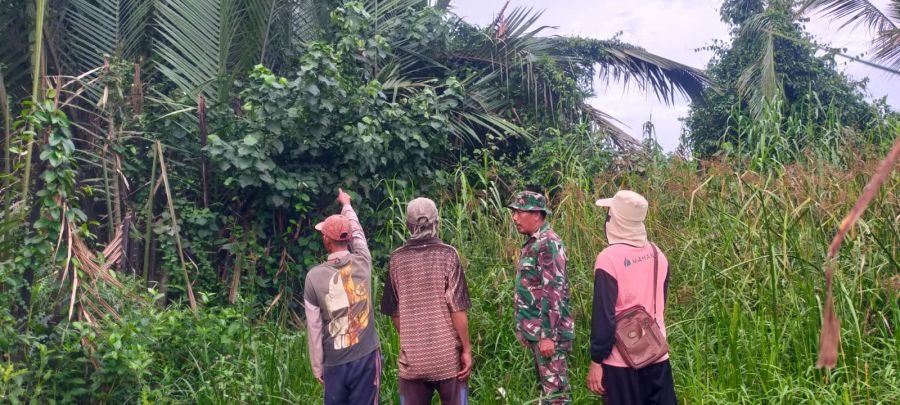 Sinergi TNI dan Warga, Babinsa Koramil 07/Reteh Aktif Patroli Tapal Batas dan Sosialisasi Karhutla