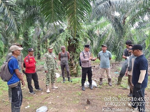 Babinsa Tandun dan Tim Gabungan Sisir KHDTK Bukit Suligi, Cegah Karhutla
