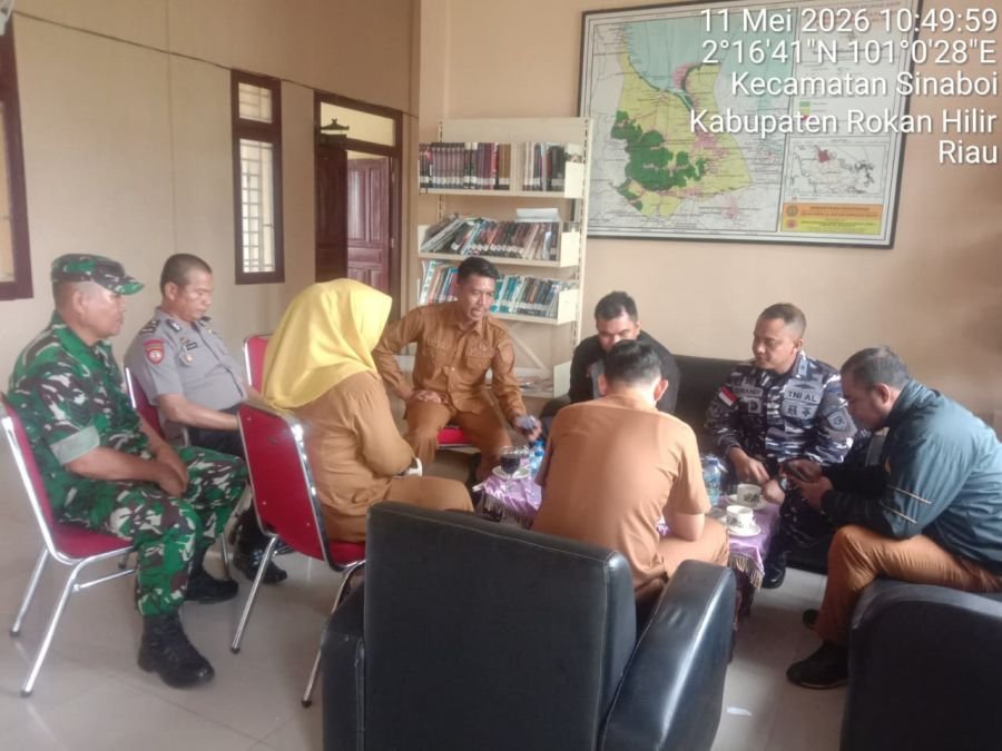 Sinergi Upika Sinaboi, Danpos Koramil 01/Bangko Hadiri Rapat Persiapan Turnamen Futsal 'Upika Cup' 2