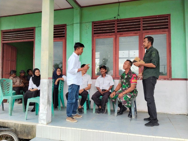Sinergitas Babinsa 07/Reteh dan Pemerintah Desa Ditegaskan Lewat Komsos Rutin
