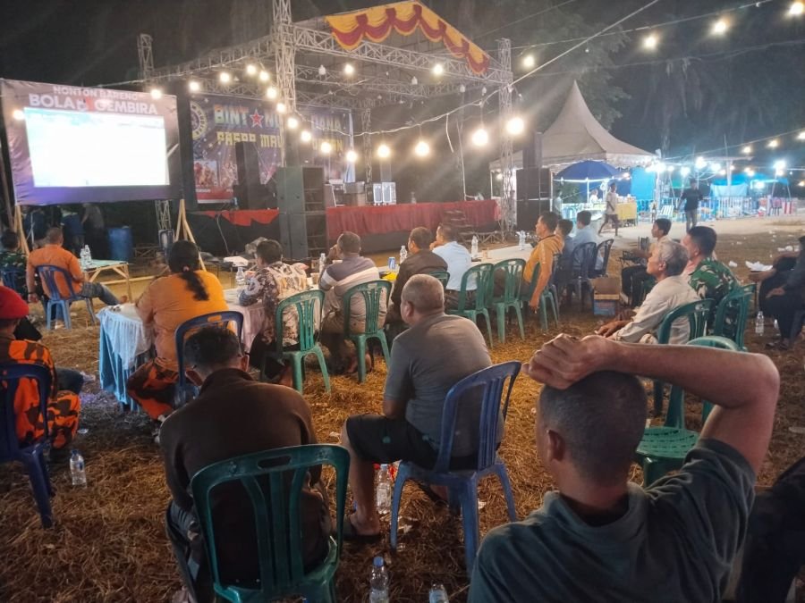 Sinergitas Tanpa Sekat, Koramil 05/Rimba Melintang Gelar Nobar Bersama Warga Binaan