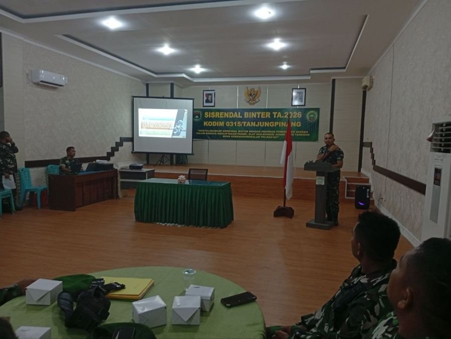 SISRENDAL BINTER TA. 2026, Kodim 0315/Tanjungpinang Perkuat Perencanaan dan Pengendalian Pembinaan