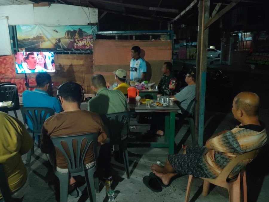 Spanyol Juara Dunia! Puluhan Warga Tanjung Rhu Tumpah Ruah Nobar Final Piala Dunia Bersama Babinsa