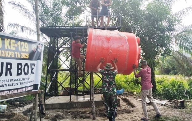 Sumur Bor TMMD Dikebut, Warga Pangkalan Terap Segera Nikmati Air Bersih