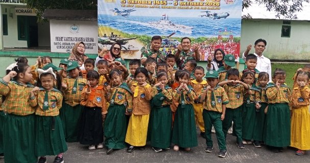 Tamu Istimewa Cilik Sambangi Koramil Tambelan