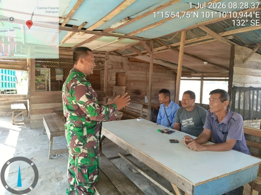 Tanamkan Nilai Luhur, Serka Agung Saputro Lakukan Sosialisasi Pancasila di Kelurahan Pematang Pudu