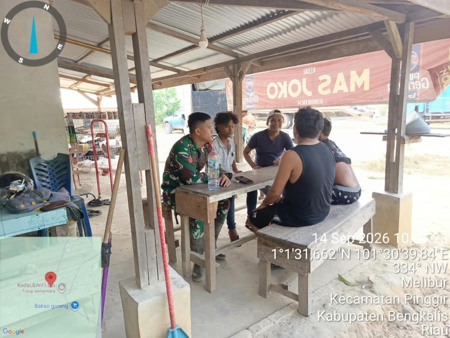 Tanamkan Nilai Pancasila, Praka Amser Manullang Sosialisasikan ke Masyarakat Talang Mandau