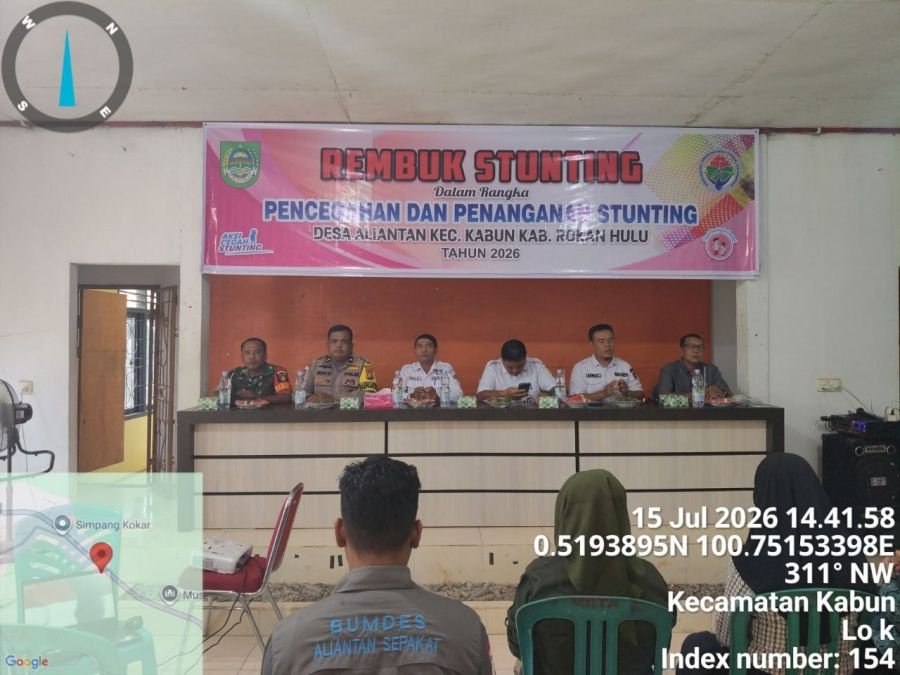 Tekan Angka Stunting, Koramil 08/TDN Kawal Rembuk Stunting di Kabun Rokan Hulu