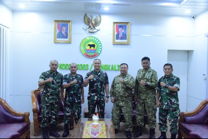 Tekan Karhutla, Dandim Bengkalis Sambut Tim Penyuluhan Karhutla Mabes TNI