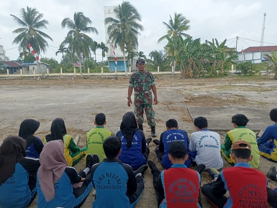 Terus Jaga Kekompakan, Serma Sugianto Perkuat Disiplin dan Tanggung Jawab Siswa Pelangiran