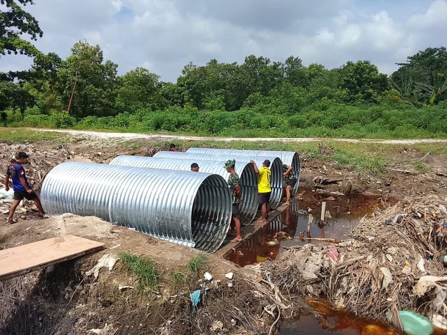 Tiga Jembatan Garuda Terus Berprogres, Wujud Dedikasi Kodim 0301/Pekanbaru untuk Masyarakat