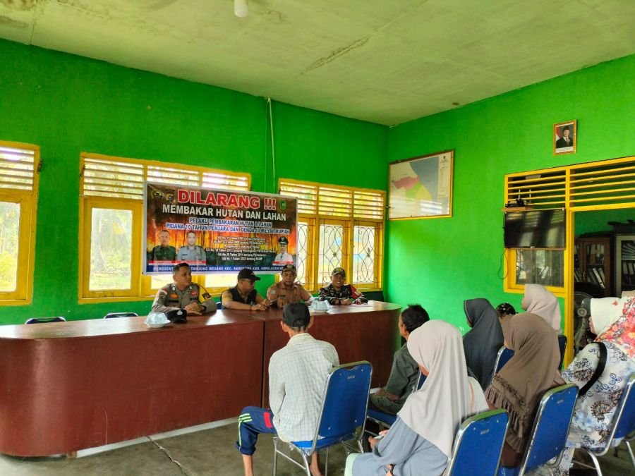 Tiga Pilar Desa Tanjung Medang Gencarkan Sosialisasi Pencegahan Karhutla