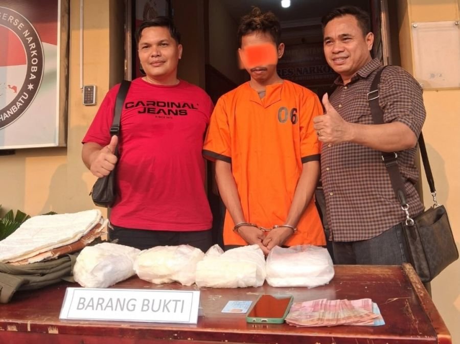 Tim Gabungan Kodim 0209 Labuhanbatu Bekuk Kurir dan Sita 4 Kg Sabu Sabu