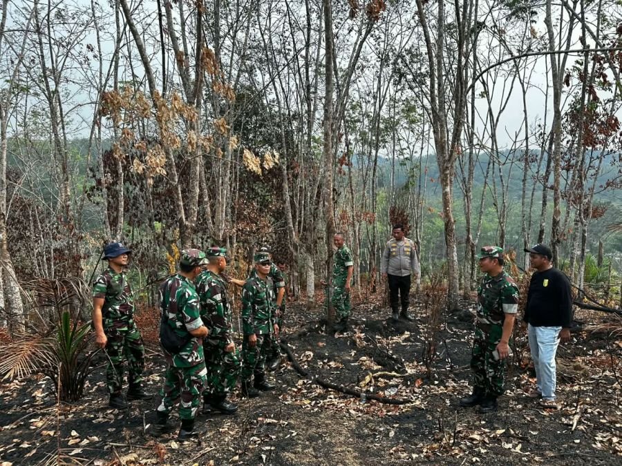 Tujuh Perwira TNI Perkuat Pencegahan Karhutla di Kuantan Singingi