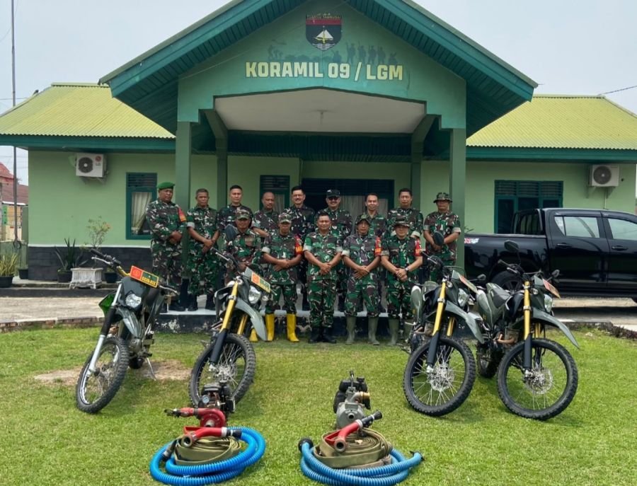 Tim Mabes TNI Cek Kesiapan Koramil 09/Langgam Hadapi Karhutla