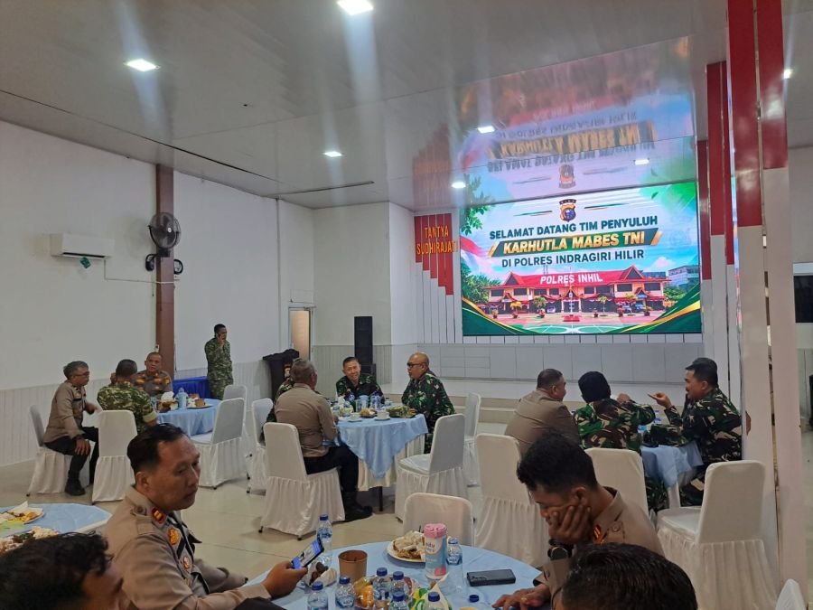 Tim Mabes TNI Kunjungi Polres Inhil, Perkuat Sinergi dan Sosialisasi Bahaya Karhutla