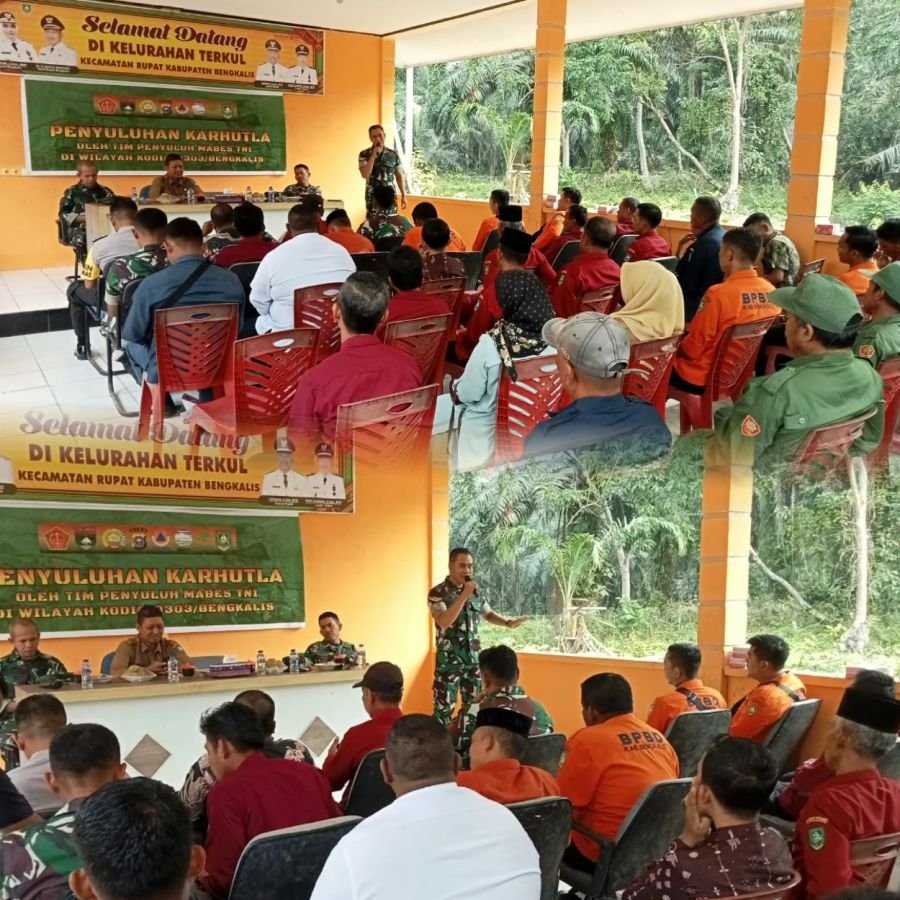 Tim Mabes TNI Perkuat Pencegahan Karhutla Bersama Masyarakat Kelurahan Terkul