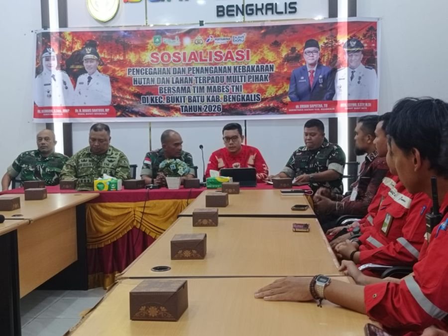 Tim Mabes TNI Perkuat Sinergi Cegah Karhutla di Bukit Batu
