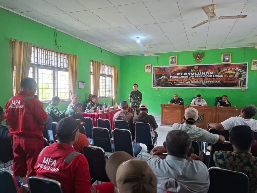 Tim Pencegahan Mabes TNI dan Pasis Seskoad Gelar Penyuluhan Karhutla di Wilayah Kodim 0320/Dumai