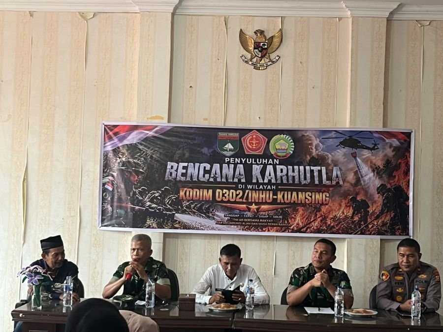 Tim Penyuluh Karhutla Mabes TNI Berikan Edukasi Pencegahan Karhutla di Kecamatan Cerenti