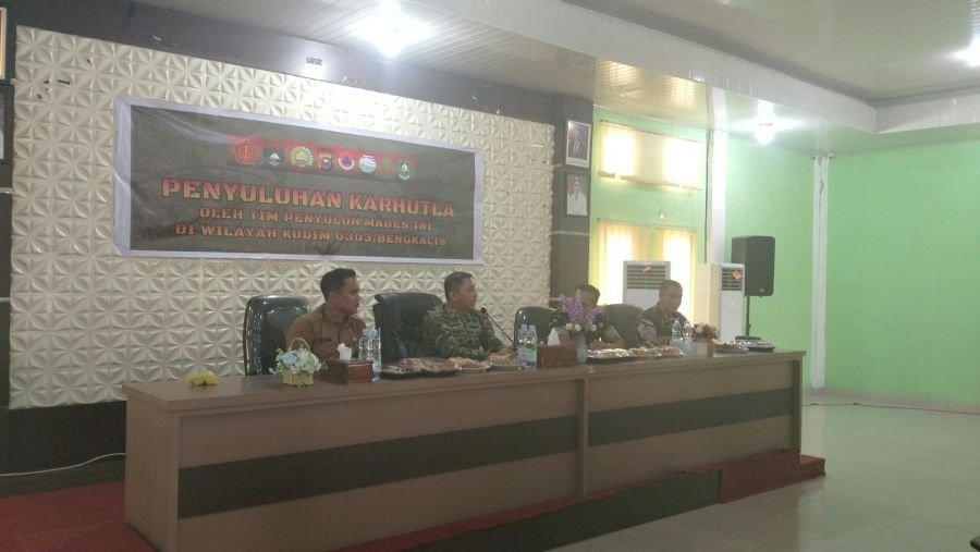 Tim Penyuluh Karhutla Mabes TNI Gelar Audiensi & Sosialisasi di Kecamatan Bathin Solapan