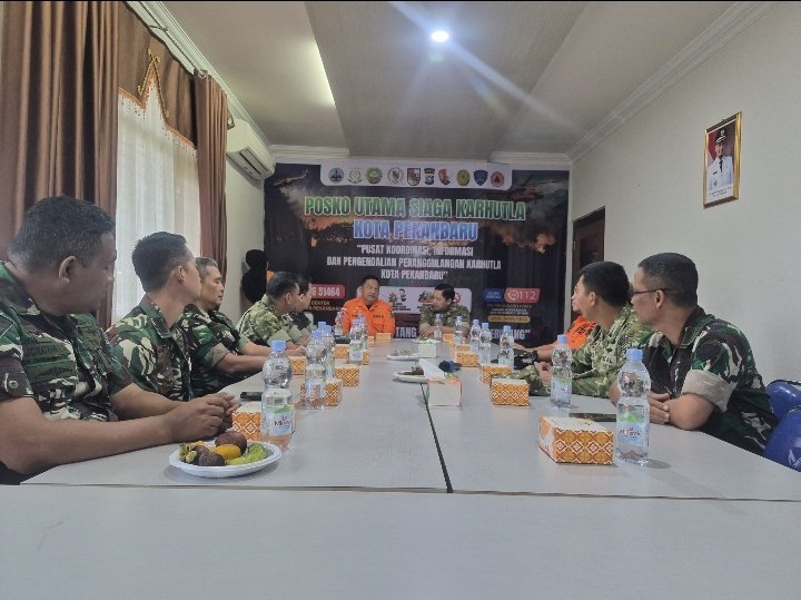 Tim Penyuluh Karhutla Mabes TNI Perkuat Sinergi dengan BPBD Kota Pekanbaru