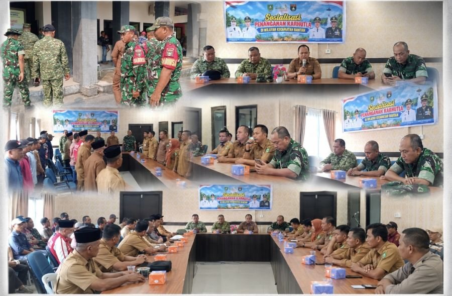 TIM PENYULUH MABES TNI SOSIALISASIKAN PENCEGAHAN DAN PENANGGULANGAN KARHUTLA DI KECAMATAN BANTAN
