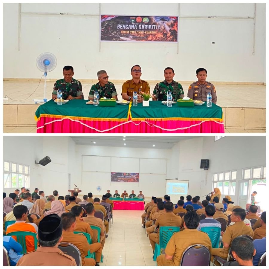 Tim Penyuluh Mabes TNI Perkuat  Kesadaran Warga Kecamatan Kuantan Hilir Hadapi Ancaman Karhutlah