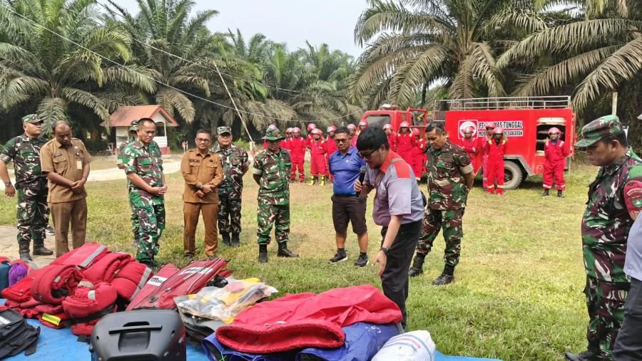 Tim Penyuluhan Karhutla Mabes TNI Laksanakan Pengecekan Sarpras dan Penyuluhan di Kandis