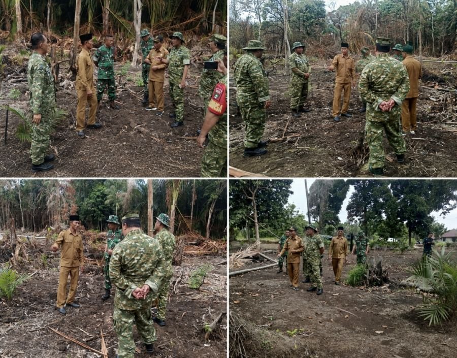 Tim Penyuluhan Mabes TNI Tinjau Lahan Pascakarhutla di Desa Tameran