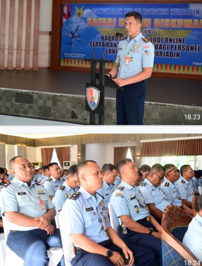 Tim Safari Hukum Diskum Mabesau Laksanakan Sosialisasi di Lanud RSN