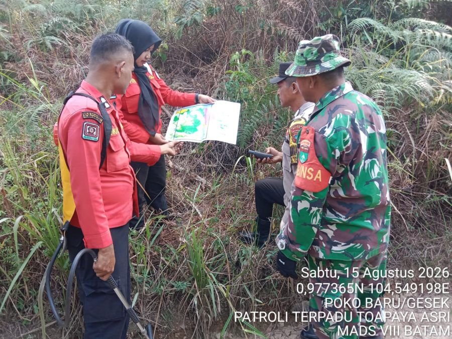 Tingkatkan Pengawasan Lingkungan, Babinsa Toapaya Utara Kembali Patroli Terpadu Bersama KLHK