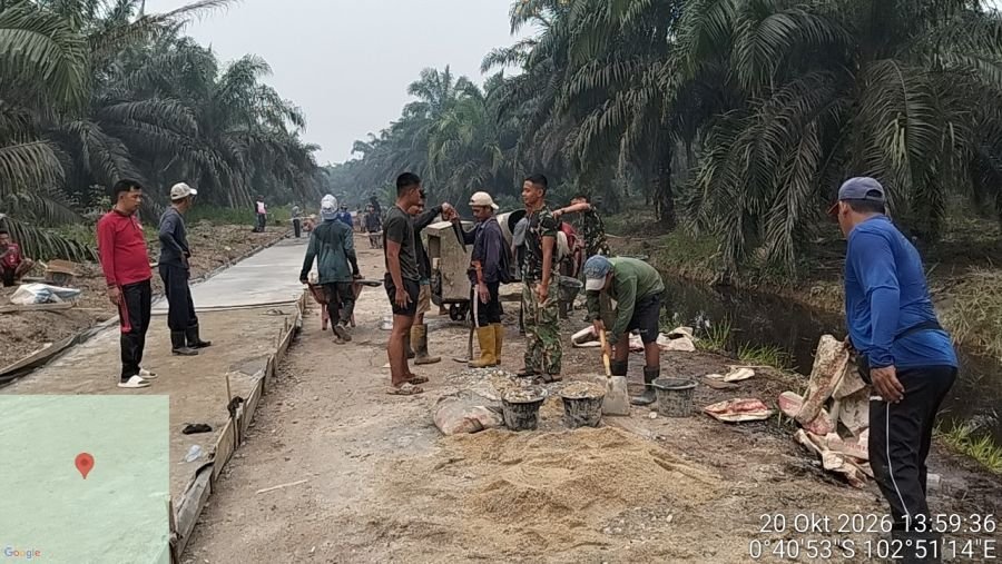 TMMD ke-130 di Kuala Lemang Ngebut, Semenisasi 1000 Meter Capai 49 Persen dan Rehab RTLH 60 Persen