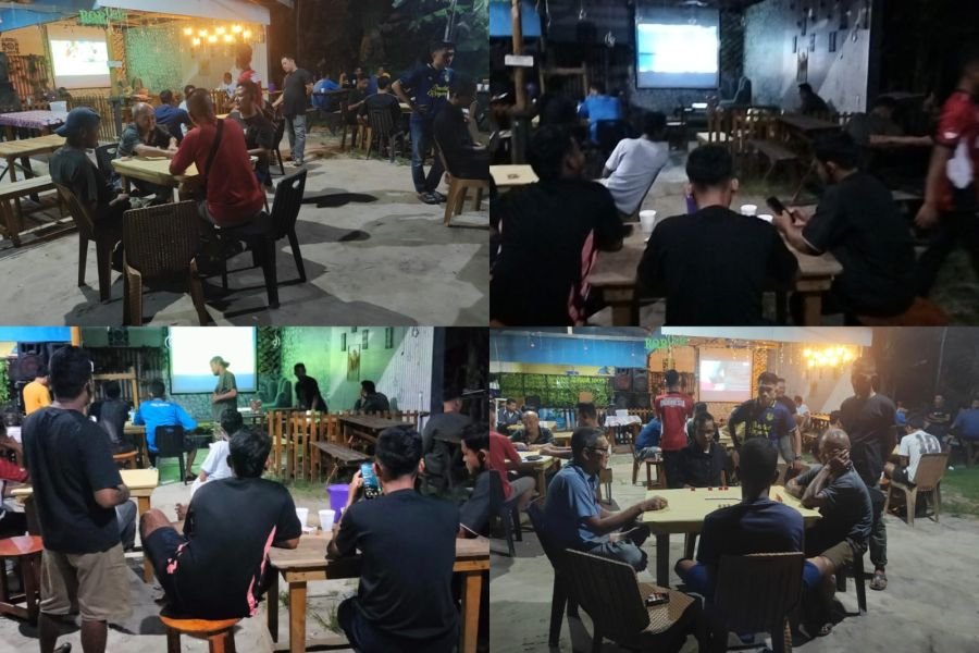 TNI Kuat Bersama Rakyat : Pesan Kebangsaan Nobar Piala Dunia 2026 di Kampung Tengah Senayang
