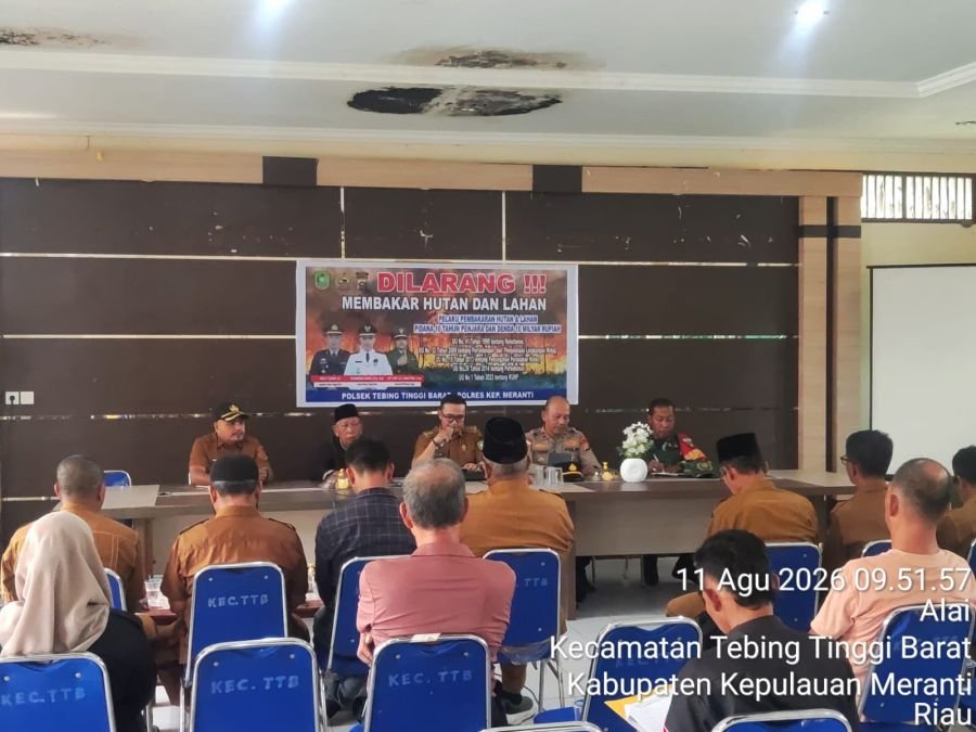 TNI Mendukung kegiatan sosialisasi cegah karhutla di Kecamatan Tebing Tinggi Barat