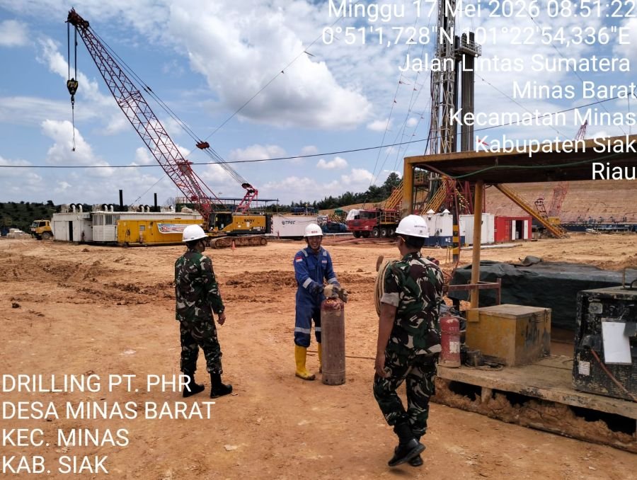 TNI Patroli Area Drilling Minas, Aktivitas Migas Berjalan Lancar