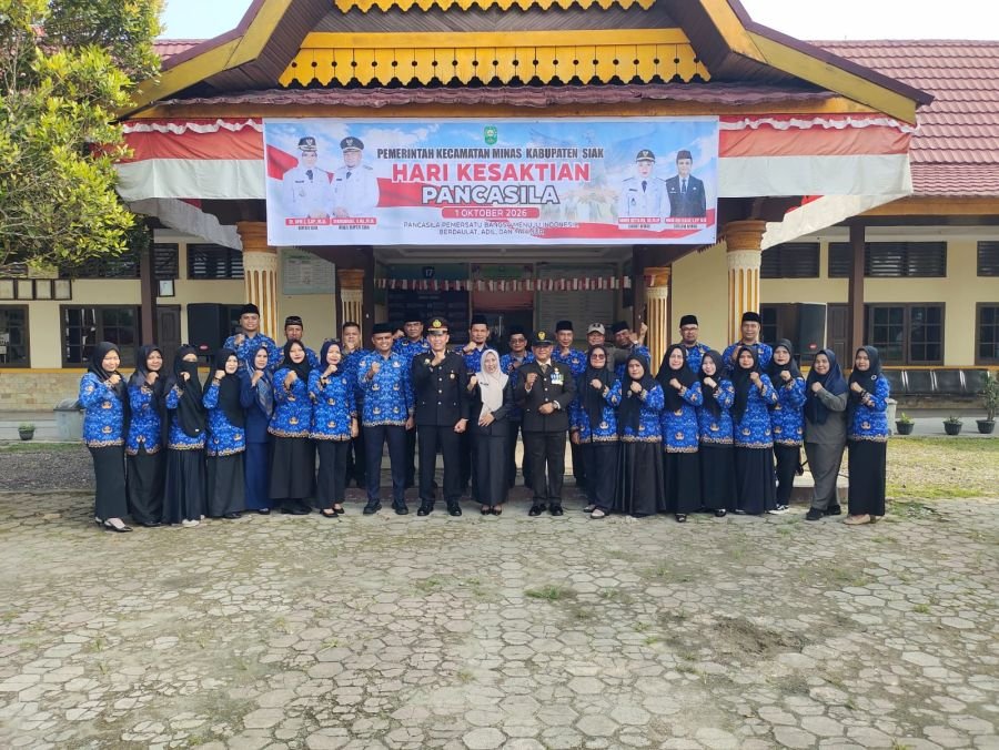 TNI-Polri hingga Pelajar Ikuti Upacara Hari Kesaktian Pancasila di Kecamatan Minas