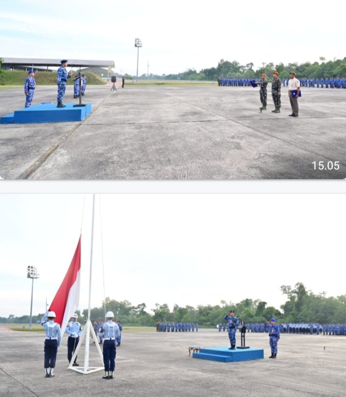 Upacara 17 Juli di Lanud RSN, Kasau : Bangun Kesiapsiagaan Jaga Kehormatan Prajurit