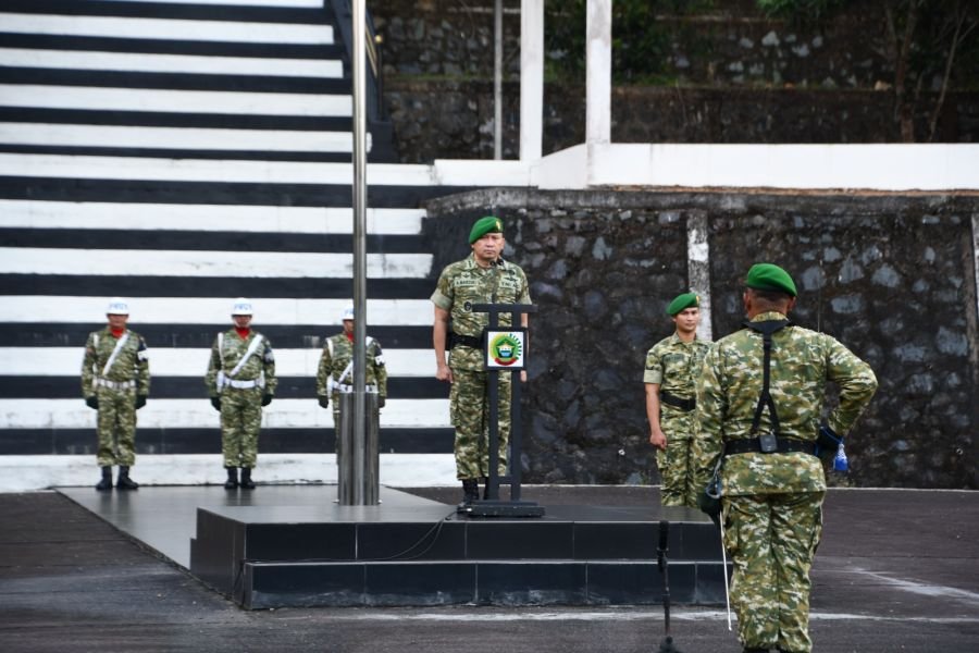 Upacara Bendera Bulanan, Korem 033/Wira Pratama Teguhkan Disiplin, Loyalitas, dan Profesionalisme Pr