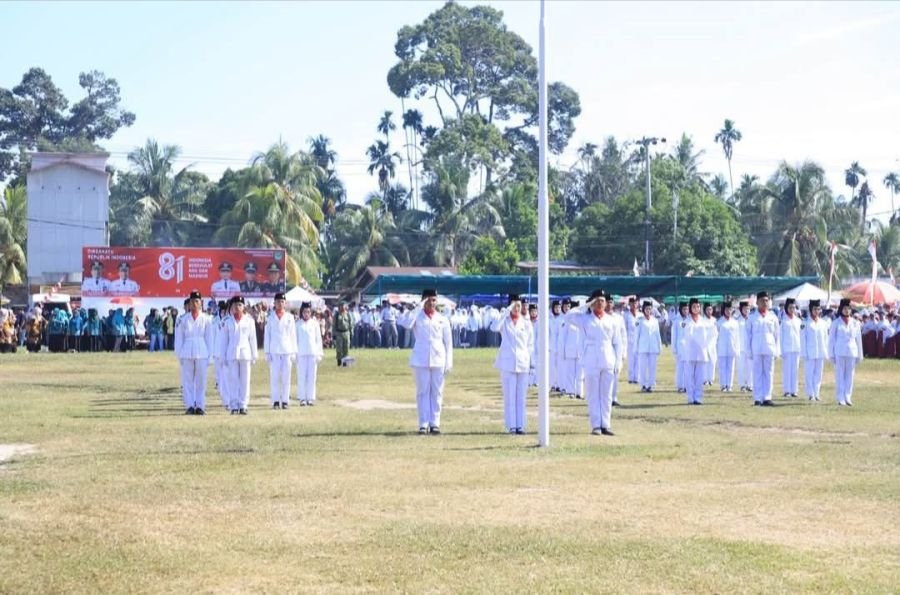 HUT RI ke-81 di Kepenuhan Hulu, TNI-Polri dan Warga Teguhkan Persatuan