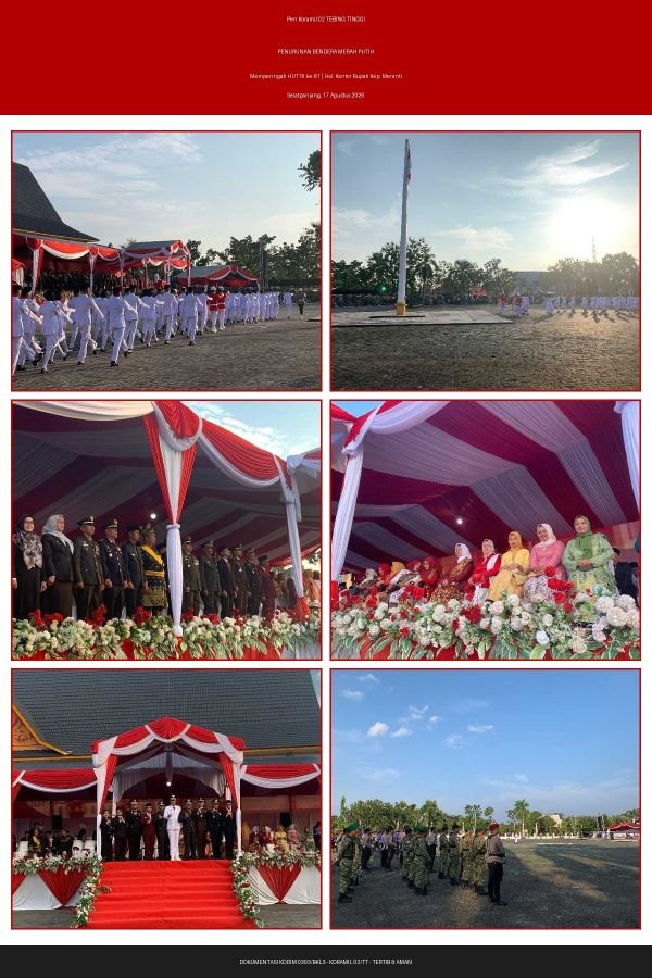 Upacara Penurunan Bendera HUT RI ke-81 di Kepulauan Meranti Berjalan Aman dan Tertib