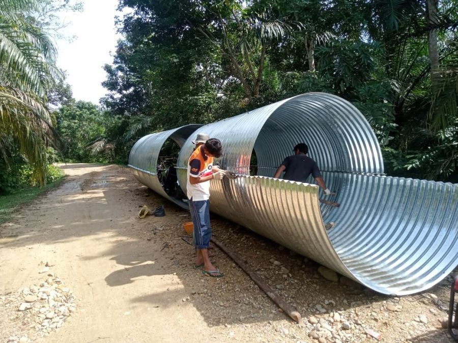 Update Jembatan Ramco: Satgas TNI Kebut Perakitan Baja dan Langsung Cor Kedudukan Pondasi