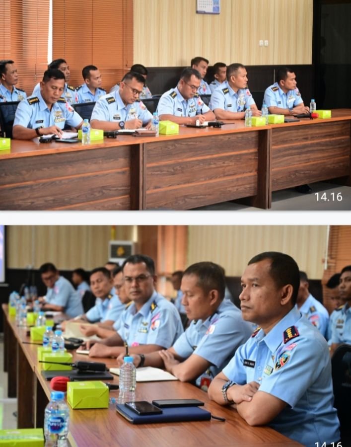 Usai Libur Lebaran, Danlanud Roesmin Nurjadin Tegaskan Semangat Baru di Rapat Staf