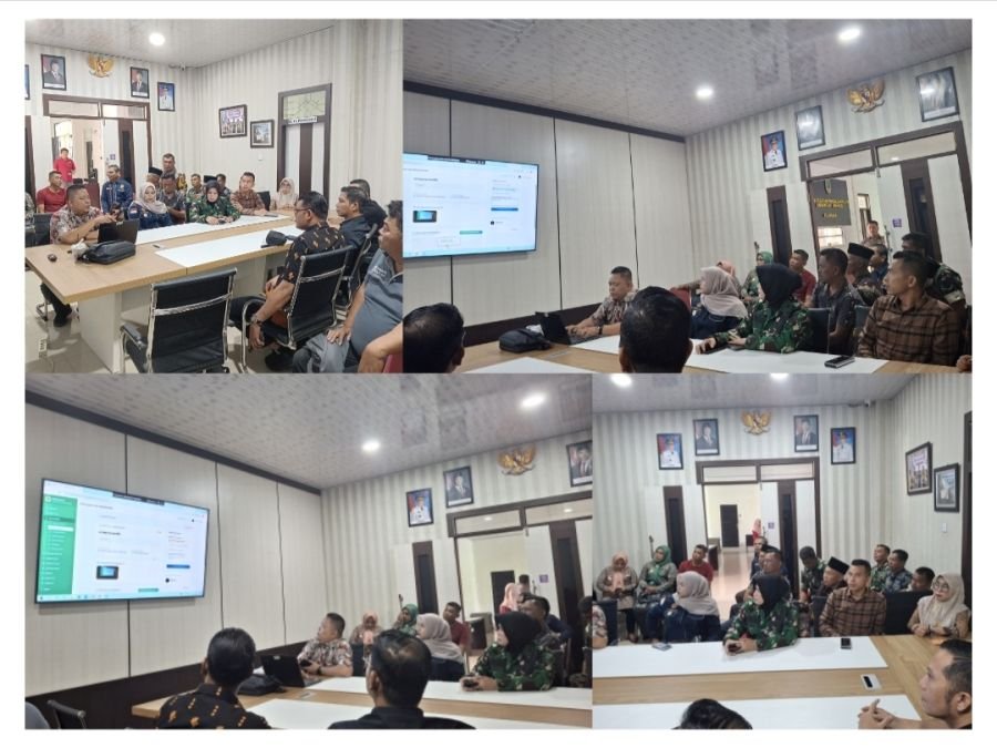 Wadanramil 01/Bangko Hadiri Simulasi Aplikasi 'SANDRA' untuk Deteksi Dini Konflik di Rohil