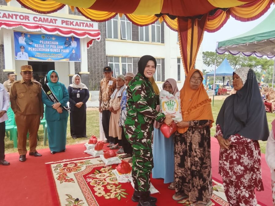 Wadanramil 01/Bangko Wakili Dandim Hadiri Pelantikan TP-PKK dan Pengukuhan Bunda PAUD Pekaitan