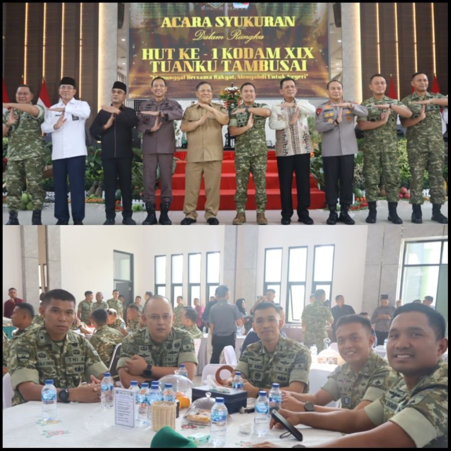 Wakili Dandim 0301/Pekanbaru, Pasipers Hadiri Syukuran HUT Ke-1 Kodam XIX/Tuanku Tambusai